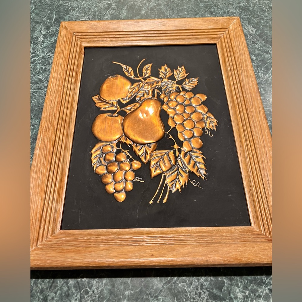 Copper Etched Art Piece - Unique, Handmade, Vintage Copper Hanging Wall Art - Picture 2 of 6